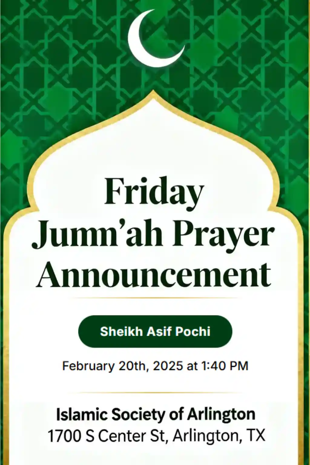  Friday Khutbah by Shaikh Asif Pochi